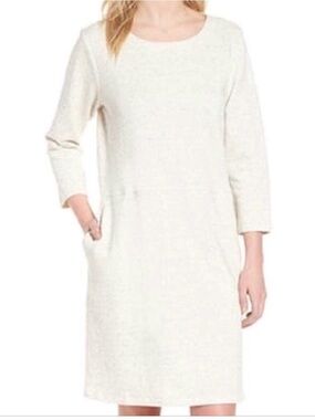 Eileen Fisher speckled organic cotton terry shift dress
